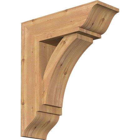Thorton Traditional Smooth Bracket w/ Offset Brace, Western Red Cedar, 7 1/2"W x 22"D x 26"H